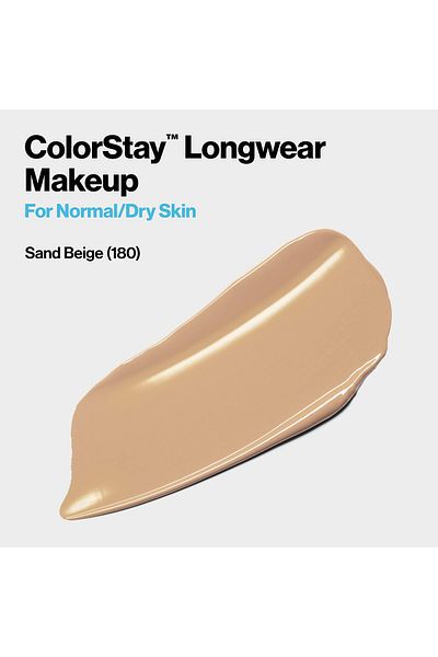 Revlon ColorStay Foundation, Normal & Dry Skin, SPF 20, Longwear, 180 Sand Beige, 1 Fl Oz