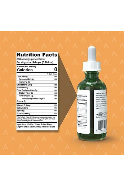 SweetLeaf Sweet Drops - Organic Stevia Liquid Sweetener, Zero Calorie, Keto, Non GMO, English Toffee, 2 Fl Oz