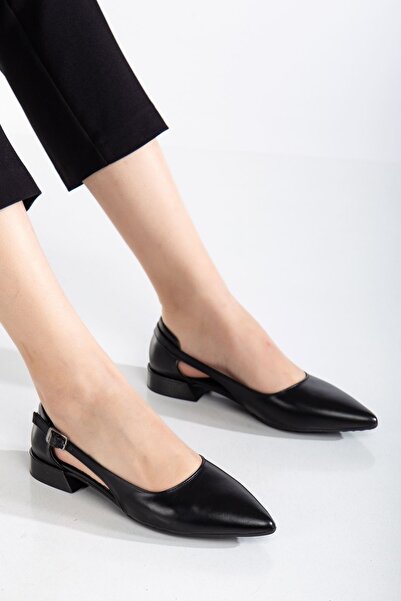 Ayakkabı Frekansı Ținută de zi cu zi pentru femei, piele neagră, balerini cu ...