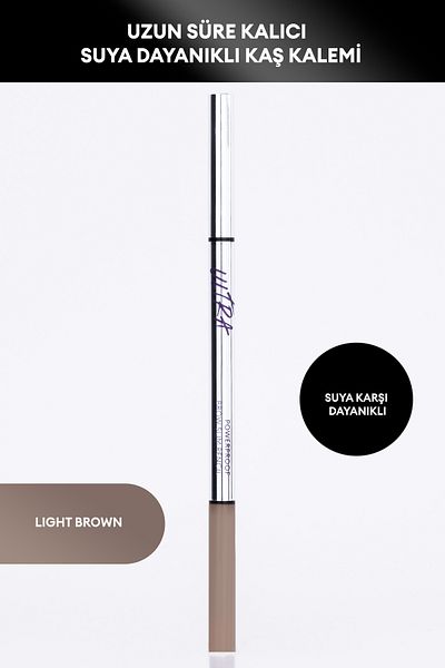 Missha Natural Looking Lasting Waterproof Eyebrow Pencil Ultra Powerproof Brow Slim Pencil (Light Brown)