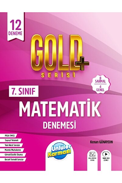 Ünlüler Karması Yayınları 7. Sınıf Matematik 12 Deneme Gold Seri