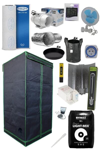 Grow Wizard 120x120x200 Bitki Yetiştirme Kabin Seti Hid