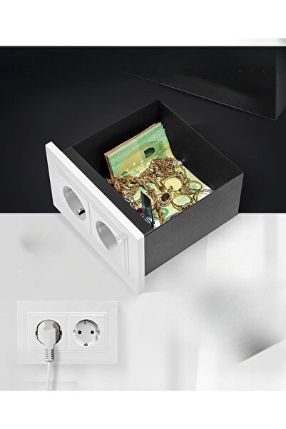 Genel Markalar Holatec Priz Görünümlü Çekmeceli Kilitli Gizli Kasa Para Sakla...