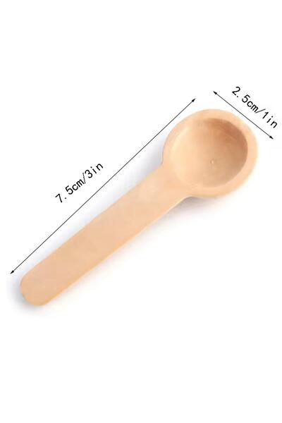 IVORY Mini Ahşap Kaşık Mini Baharat Kaşığı Ölçek Kaşığı 7.5 cm