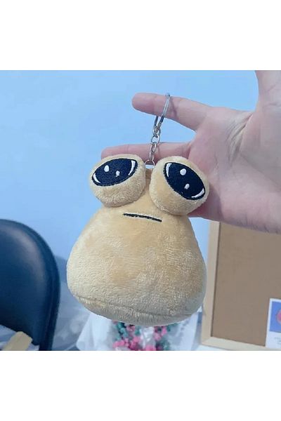 Choice سلسلة مفاتيح Dyjzong Hot 10 سم من لعبة My Pet Alien Pou المصنوعة من القطيفة Furdiburb Emotion Alien Plushie Stuffed Animal