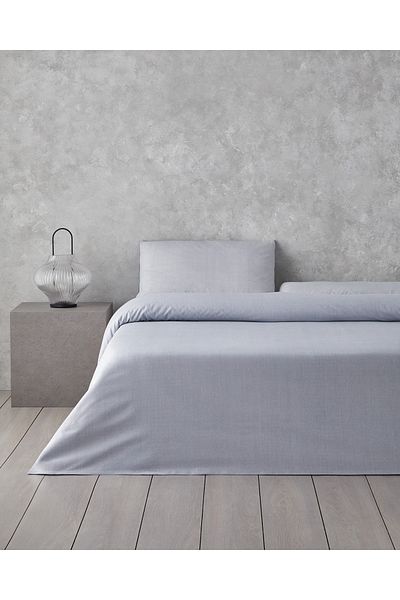 English Home Σετ Παπλωματοθήκη Flowing Stripes Easy-Iron Διπλό 200x220 cm Navy Blue