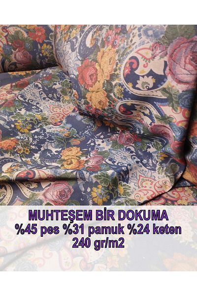 Kumaş Parça Μοτίβο λουλουδιών Tok Weaving Handicap: 160