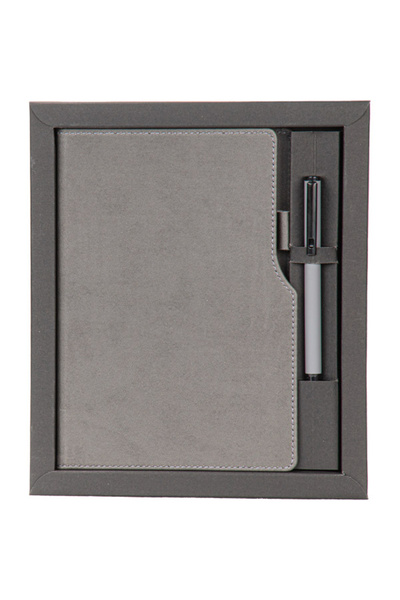 Karabük-FM Hediyelik Set Füme 15*21 Defter + Roller Kalem