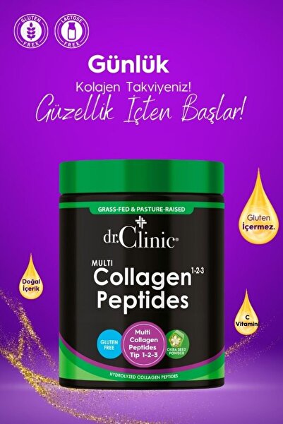 Dr. Clinic %100 Saf Multi Hidrolize Kollajen Peptitleri, Standardize Bitki Ek...