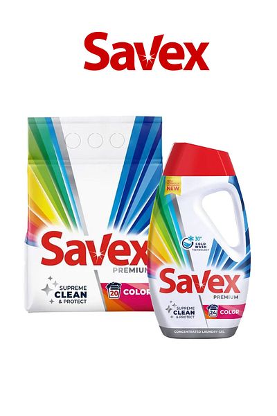 SAVEX Color Protection Laundry Duo -2kg Color Powder & 1.08l Colorliquid