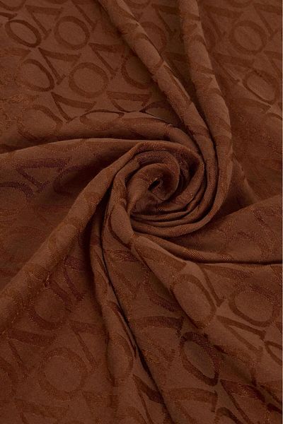 Valentino Orlandi Σάλι Jacquard Monogram 27042025-σοκολάτα