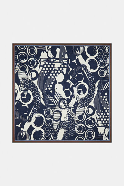 Vakko وشاح حريري منقوش هندسيًا