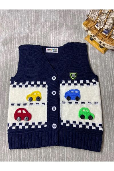 gogo bici Car Embroidered Knitwear Vest