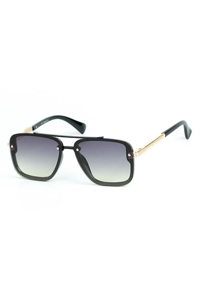 Di Caprio Men's Yellow Black UV400 Protection Rectangular Model Sunglasses