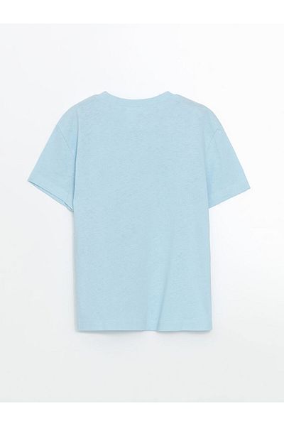 LC Waikiki Tricou pentru băiat cu imprimeu cu decolteu rotund de sezon nou - S5HG02Z1