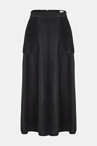 W Collection SİYAH FİTİLLİ ETEK