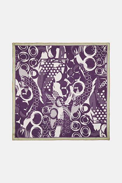 Vakko GEOMETRİK DESENLİ İPEK EŞARP