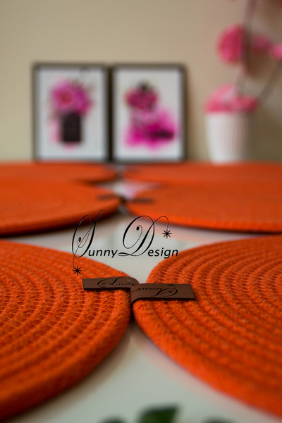 MY SUNNY DESİGN jüt hasır 6lı supla takımı amerikan servisi dekor