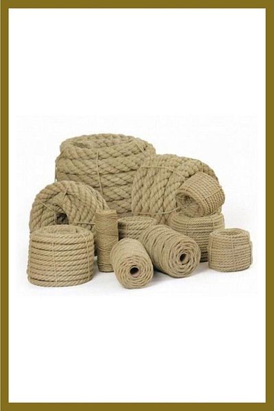 tebrikcim 4 Mm 60 Meters Jute Rope Rope Decorative Wire Mesh Rope Hemp