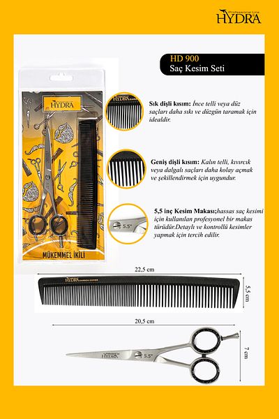 Hydra 900 Set 7129 5.5mm Carbon Comb - 2131 Model