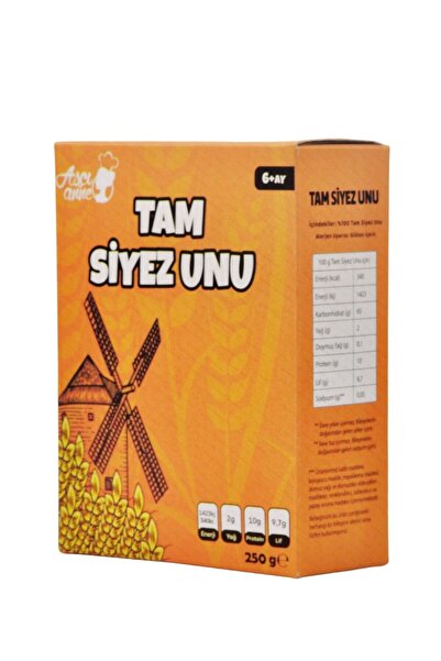 Aşçı Anne Organik Tam Siyez Unu (6 AY) 250 Gr.