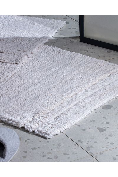 Madame Coco Ecru Color Cotton Farges 2-Piece Bath Mat