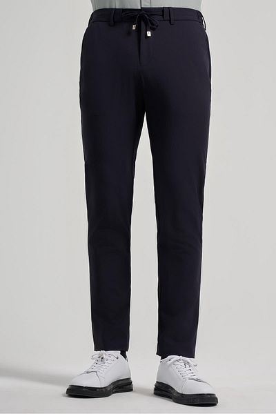 İmza Dark Navy Blue Stretchy Casual Slim Fit Jogger Pants with Side Pockets 1003250118