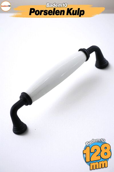 Badem10 Kapıdağ Porțelan Negru 128 Mm Mobilier Bucătărie Sertar Dulap Ușă Dulap Mâner Mâner