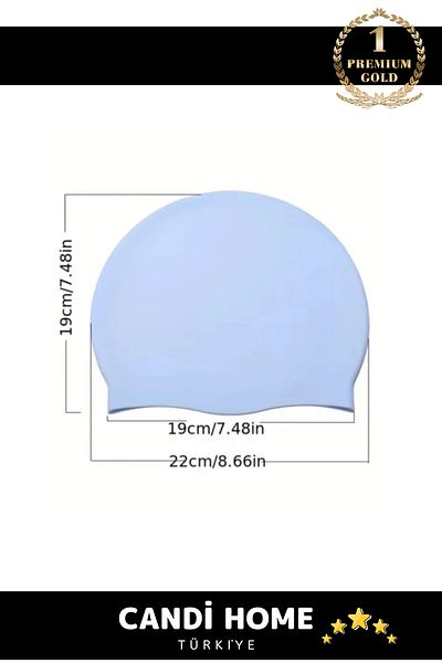 HOBİ CONDİ Premium Special Series Non-Slip Water Leak Proof Silicone Swimmer Elastic Swimming Cap Pool Sea Cap