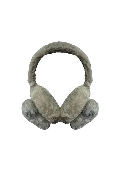 FORMO Children's Brown 3D Teddy Bear Detailed Plush Winter Earmuffs