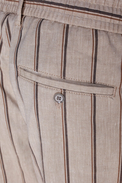 W Collection Beige Tube Leg Sports Pants