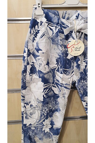 Park Moda Pantolon Batik Yaprak Desen Italyan Pantolon | Trendbysena