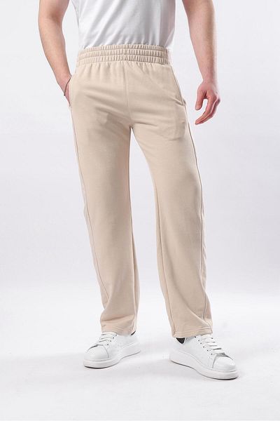 Madmext Beigefarbene, entspannt geschnittene Herren-Jogginghose E6560