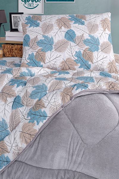 Eponj Home Single Comfort Set New Generation Wellsoft Quilt 2 Piece Flower Powder