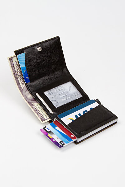 Newish Polo Unisex Vegan Leather Automatic Slide Wallet and Card Holder