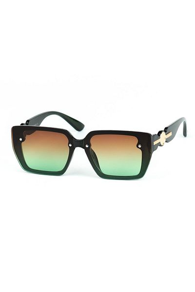 Di Caprio Women's Green Uv400 Protection Rectangular Model Sunglasses