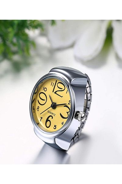 QUARTZ Flexible Ring with Working Clock