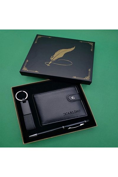 No8 Home Ballpoint Pen Wallet And Keychain Black