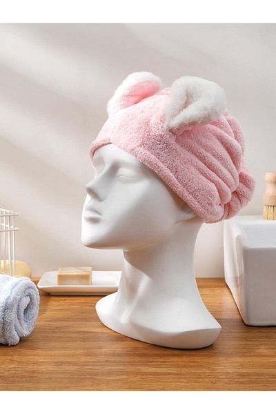 Miniso Blue Pink Rabbit Ears Hair Drying Towel