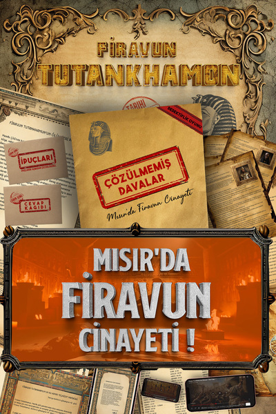 Nesnel Yayınları Unsolved Cases Crime Solving Game Pharaoh Tutankhamun File and Illegal - Esra Algan