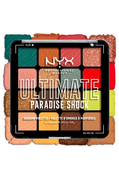 NYX Professional Makeup ULTIMATE SHADOW PALETTE 16-PAN PARADISE SHOCK