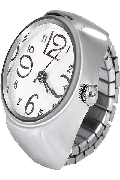 QUARTZ Flexible Ring with Working Clock