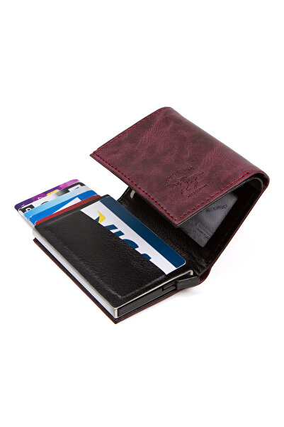 Newish Polo Unisex Vegan Leather Automatic Slide Wallet and Card Holder