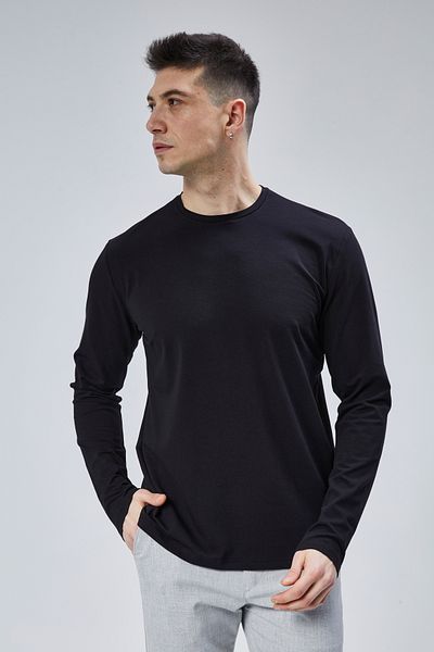 DOSXX İnside 1St Quality Combed Cotton Lycra 0 Collar Men's Long Sleeve Tshirt
