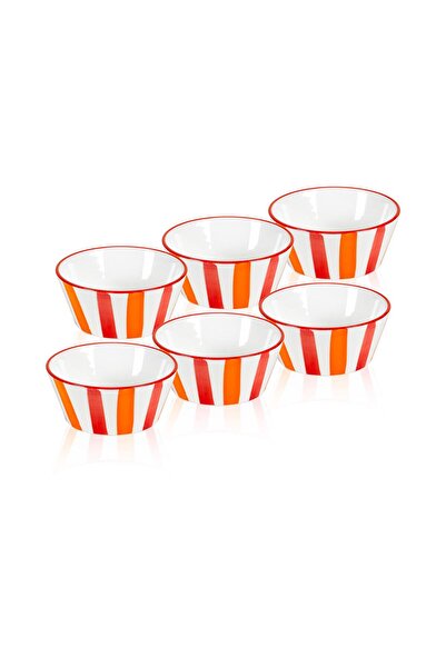 The Mia Joy Sauce Bowl Snack Bowl Set of 6 Red 10 cm