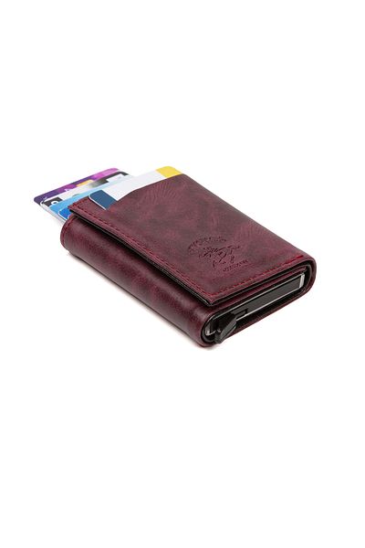 Newish Polo Unisex Vegan Leather Automatic Slide Wallet and Card Holder