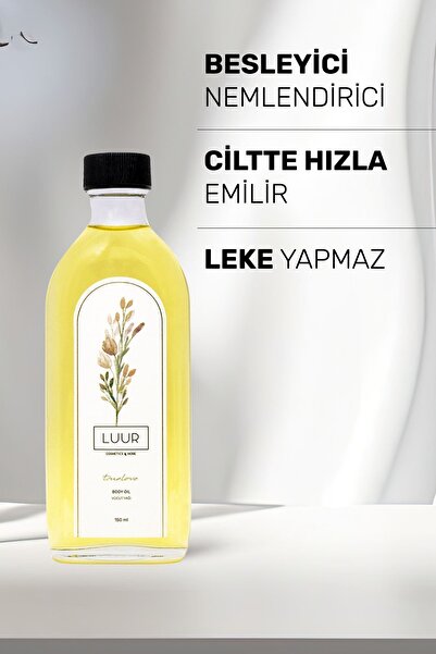 LUUR COSMETICS & MORE True Love Vücut Bakım Yağı Doğal Saf Nemlendirici Pullanma Karşıtı Yoğun Nem Besleyici 150 ml