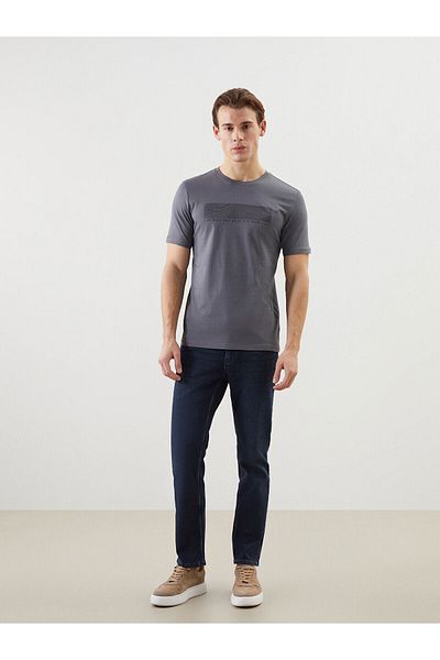 LC Waikiki Tricou pentru bărbați din bumbac pieptănat cu decolteu
