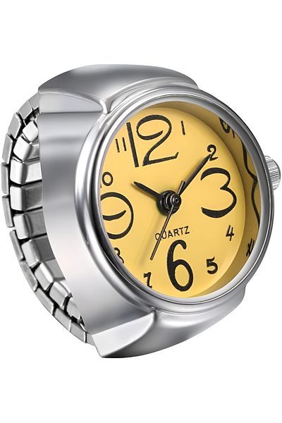 QUARTZ Flexible Ring with Working Clock
