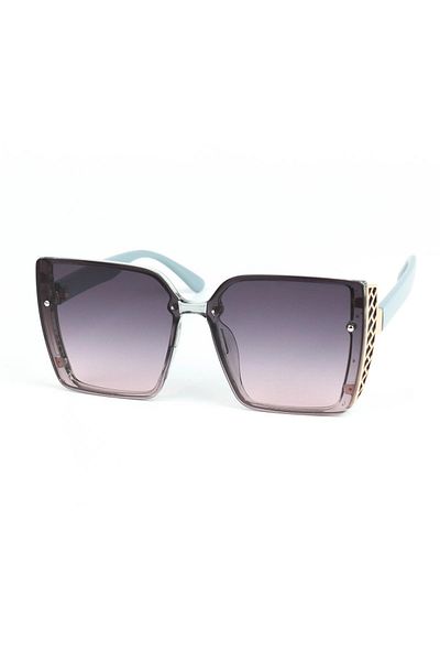 Di Caprio Women's Gray Uv400 Protection Rectangular Model Sunglasses